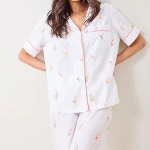 Printfresh Women's Printed Pajama Set Medium Cropped Pants Bubbly Brunch Set